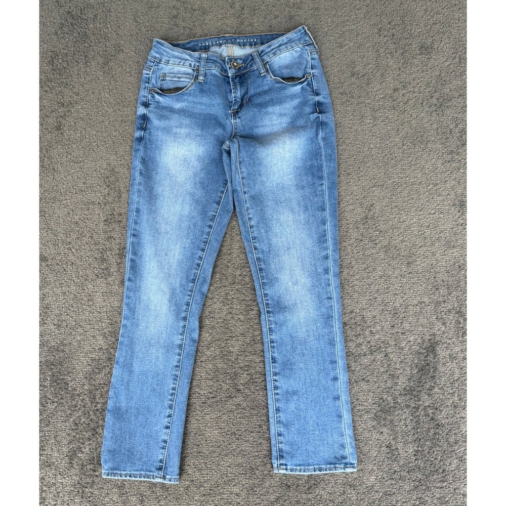 Articles of Society Slim Straight‎ Jeans Medium Wash Blue Mid Rise Stretch Denim